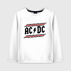 Лонгслив хлопковый детский AC/DC Voltage, цвет: белый