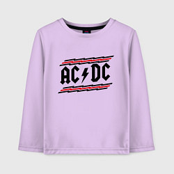 Лонгслив хлопковый детский AC/DC Voltage, цвет: лаванда