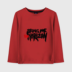 Лонгслив хлопковый детский Bring me the horizon, цвет: красный