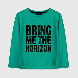 Лонгслив хлопковый детский Bring me the horizon, цвет: зеленый