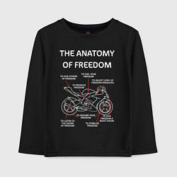 Лонгслив хлопковый детский The Anatomy of Freedom, цвет: черный