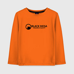 Лонгслив хлопковый детский Black Mesa: Research Facility, цвет: оранжевый