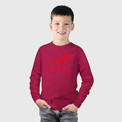 Лонгслив хлопковый детский AUDI, цвет: маджента — фото 2