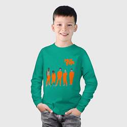 Лонгслив хлопковый детский Misfits Orange, цвет: зеленый — фото 2