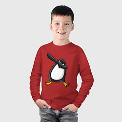 Лонгслив хлопковый детский DAB Pinguin, цвет: красный — фото 2