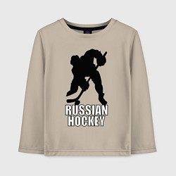 Детский лонгслив Russian Black Hockey