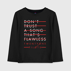 Лонгслив хлопковый детский 21 Pilots: Don't Trust, цвет: черный