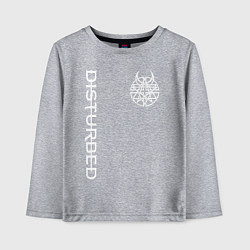Лонгслив хлопковый детский DISTURBED, цвет: меланж