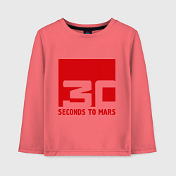 Лонгслив хлопковый детский 30 seconds to mars, цвет: коралловый