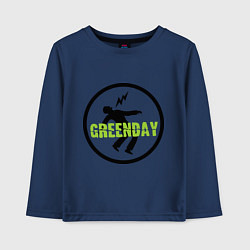 Лонгслив хлопковый детский Green Day: Voltage, цвет: тёмно-синий