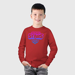 Лонгслив хлопковый детский BRAWL STARS, цвет: красный — фото 2