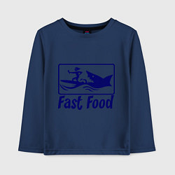 Детский лонгслив Shark fast food