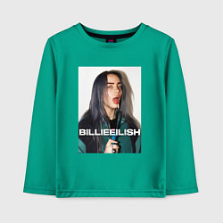 Лонгслив хлопковый детский Billie Eilish, цвет: зеленый