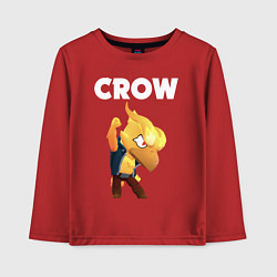 Лонгслив хлопковый детский BRAWL STARS CROW PHOENIX, цвет: красный