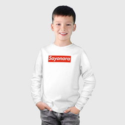 Лонгслив хлопковый детский SAYONARA BOY, цвет: белый — фото 2