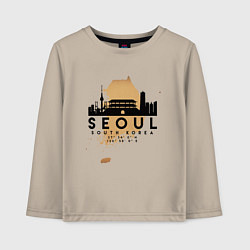 Лонгслив хлопковый детский Сеул Южная Корея, цвет: миндальный