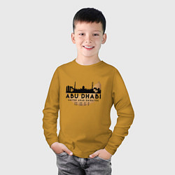 Лонгслив хлопковый детский Абу-Даби ОАЭ, цвет: горчичный — фото 2