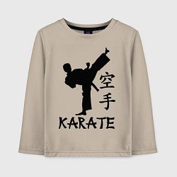 Лонгслив хлопковый детский Karate craftsmanship, цвет: миндальный