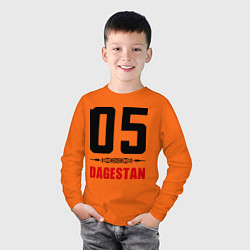 Лонгслив хлопковый детский 05 Dagestan, цвет: оранжевый — фото 2