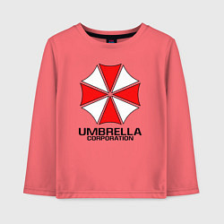 Лонгслив хлопковый детский UMBRELLA CORP, цвет: коралловый