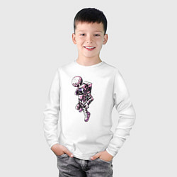 Лонгслив хлопковый детский Астронавт, цвет: белый — фото 2