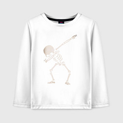 Лонгслив хлопковый детский DAB Skeleton, цвет: белый