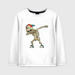 Детский лонгслив Dab Skeleton