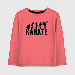 Лонгслив хлопковый детский Karate Evolution, цвет: коралловый