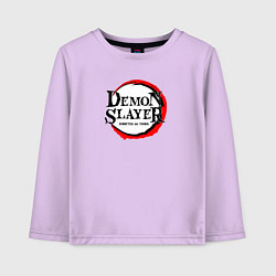 Лонгслив хлопковый детский KIMETSU NO YAIBA, цвет: лаванда