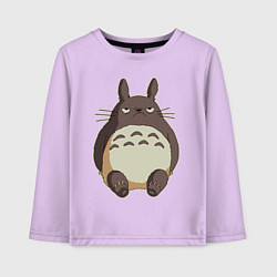 Лонгслив хлопковый детский Грустный Тоторо, цвет: лаванда