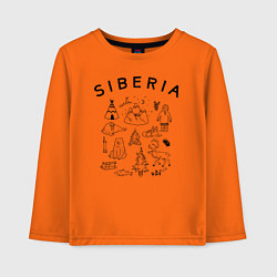 Лонгслив хлопковый детский Siberia, цвет: оранжевый