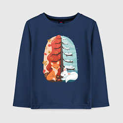 Детский лонгслив Лисички Осень Зима