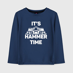 Лонгслив хлопковый детский It's hammer time, цвет: тёмно-синий