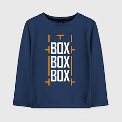 Лонгслив хлопковый детский Box box box, цвет: тёмно-синий