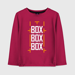 Лонгслив хлопковый детский Box box box, цвет: маджента