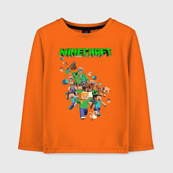 Лонгслив хлопковый детский Minecraft, цвет: оранжевый