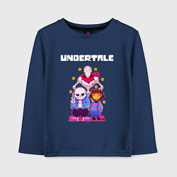 Лонгслив хлопковый детский UNDERTALE, цвет: тёмно-синий