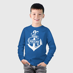 Лонгслив хлопковый детский ВМФ России, цвет: синий — фото 2