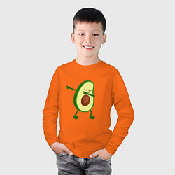 Лонгслив хлопковый детский Аводэп, цвет: оранжевый — фото 2