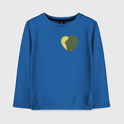 Лонгслив хлопковый детский Avocado Heart, цвет: синий