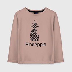 Лонгслив хлопковый детский PineApple, цвет: пыльно-розовый