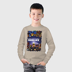 Лонгслив хлопковый детский ROBLOX, цвет: миндальный — фото 2