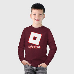 Лонгслив хлопковый детский ROBLOX, цвет: меланж-бордовый — фото 2