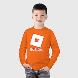 Лонгслив хлопковый детский ROBLOX, цвет: оранжевый — фото 2