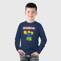 Лонгслив хлопковый детский ROBLOX, цвет: тёмно-синий — фото 2