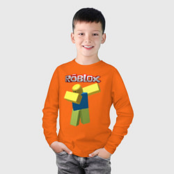Лонгслив хлопковый детский Roblox Dab, цвет: оранжевый — фото 2