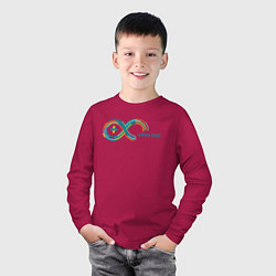 Лонгслив хлопковый детский Arduino, цвет: маджента — фото 2