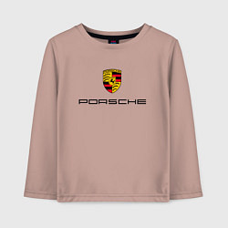 Лонгслив хлопковый детский PORSCHE, цвет: пыльно-розовый