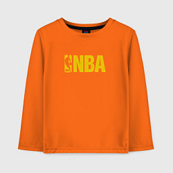 Лонгслив хлопковый детский NBA GOLD, цвет: оранжевый