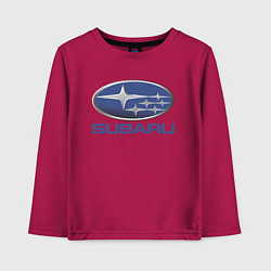 Лонгслив хлопковый детский SUBARU, цвет: маджента